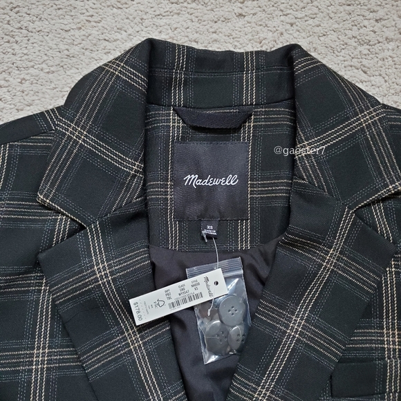 Madewell Caldwell Double-Breasted Blazer in Seaton Plaid - Picture 7 of 12
